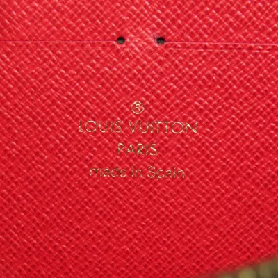 Pre-owned Louis Vuitton Cerise Damier Canvas Ebene Damier Canvas Long Wallet (bi-fold) ()