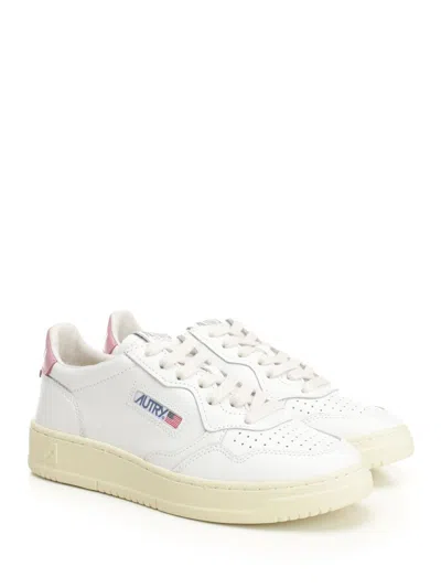 Autry Medalist Low Sneakers In White And Polignac Leather Shoes In White