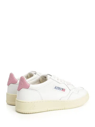Autry Medalist Low Sneakers In White And Polignac Leather Shoes In White