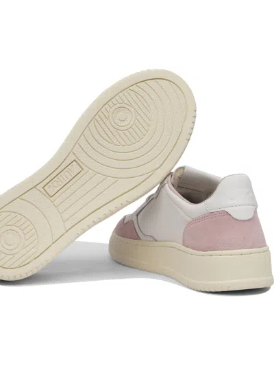 Autry Medalist Low Goat Suede Wht Powder Sneakers In Multi