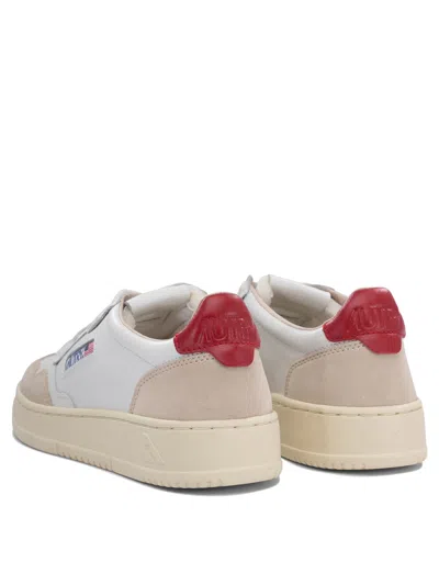 Autry 'medalist' White Low Top Sneakers With Logo Patch On Tongue And Side In White