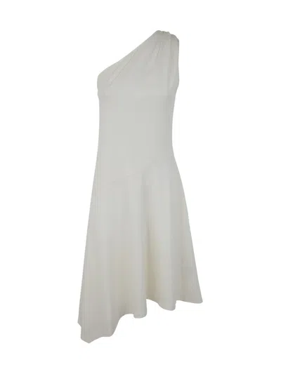 Jw Anderson Women's One Shoulder Buckle Dress In White