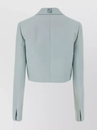Fendi Powder Blue Wool Blend Blazer