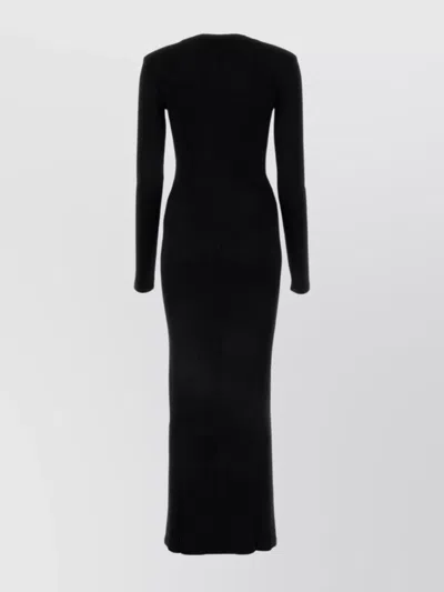 Area Stretch Viscose Dress Star Embellishment In Black