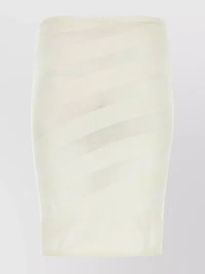 Gimaguas Skirt Viscose Blend Elastic Waistband In White