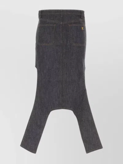 Courrèges Courreges Women Denim Skirt In Blue