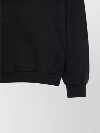 Balenciaga Relaxed-fit Cotton Hooded Sweatshirt With Design In Black