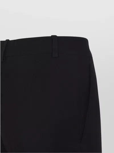 Balenciaga Women Flared Trousers In Black Flowing Viscose