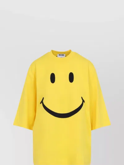 Moschino Yellow T-shirt With Smile In Yellow