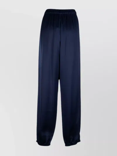 Giorgio Armani Relaxed Fit Ankle Length Lightweight Trousers In Blue