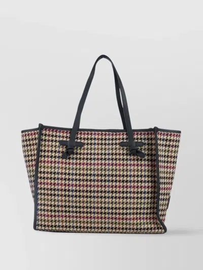 Gianni Chiarini Shoulder Bags With Houndstooth Pattern And Dual Handles