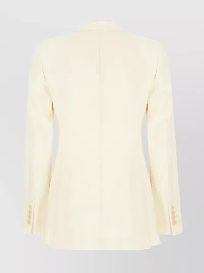 Max Mara Wool Blend Double-breasted Blazer In Neutral