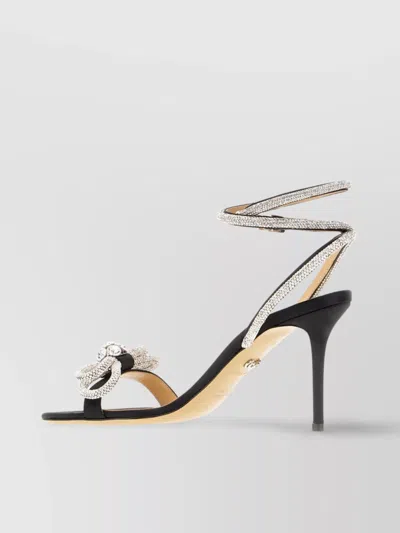 Mach&mach Black Double Bow 110 Heeled Sandals