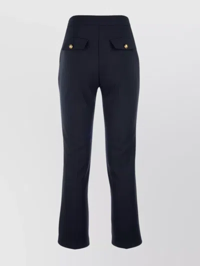 Elisabetta Franchi Trousers Featuring Flap Pockets And Gold Button In Black