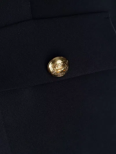 Elisabetta Franchi Trousers Featuring Flap Pockets And Gold Button In Black