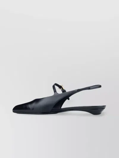 Prada Black Patent Leather Slingback Ballerina
