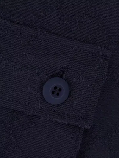 Givenchy Textured Cotton Cargo Pants In Blue