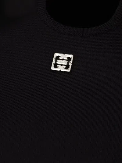 Givenchy Stretch Viscose Blend Dress With Flared Hem In Black