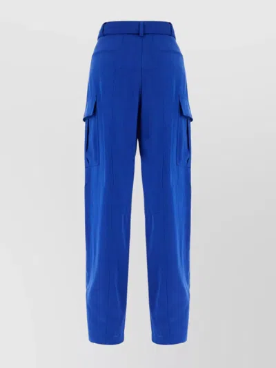 Ferragamo Cargo Pants Lyocell Belt Loops In Blue