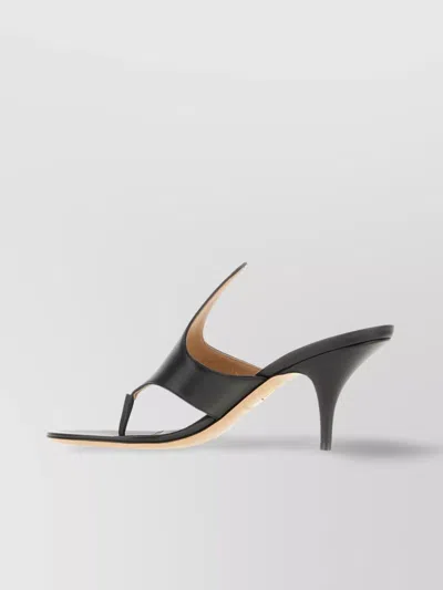 Ferragamo Valentino Garavani Black Leather Slippers