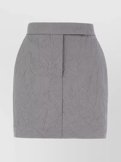 Max Mara Wool High-waisted Mini Skirt In Gray