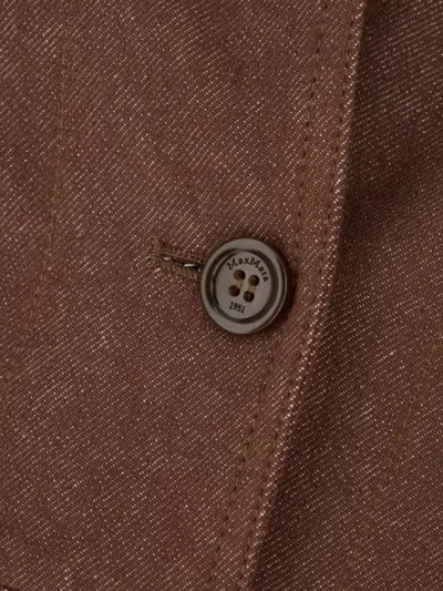 Max Mara "carp" Jacket Cotton In Brown