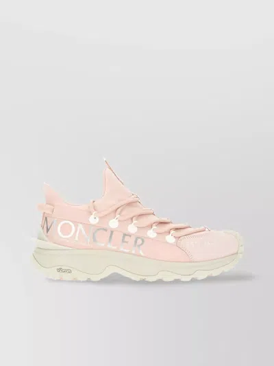 Moncler Two-tone Tech Fabric Trailgrip Lite 2 Sneakers In Neutral