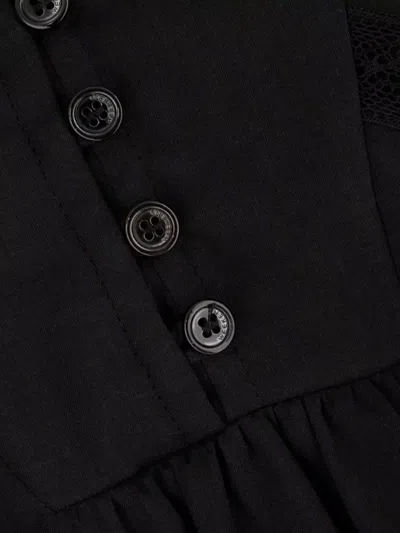 Weekend Max Mara Lace-insert Ruffled Mini Dress In Black