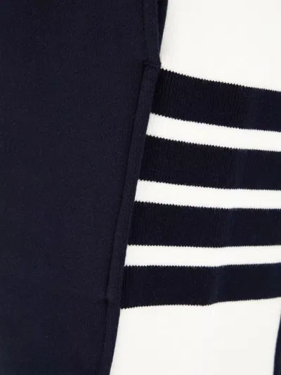 Thom Browne Cotton Joggers With Drawstring Waist And Side Stripes In Blue