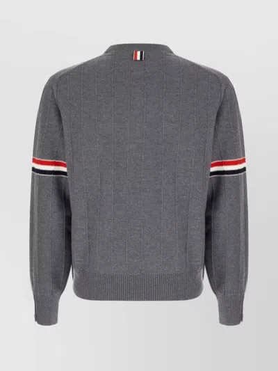 Thom Browne Classic Sweater Sweaters And Cardigans Gray In Gray