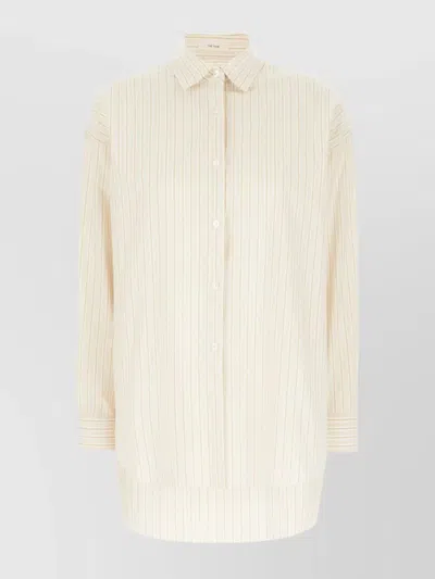 The Row Striped Caster Shirt In White