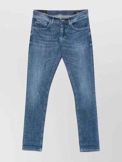 Dondup George Jeans Trousers Rolled Cuffs In Blue