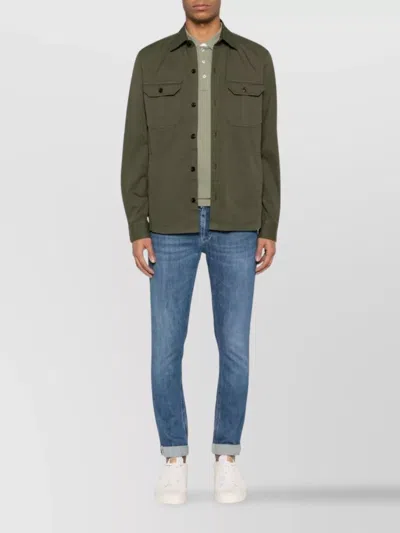 Dondup George Jeans Trousers Rolled Cuffs In Blue