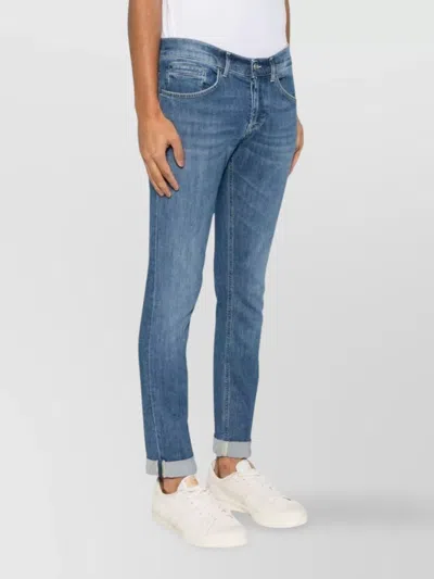 Dondup George Jeans Trousers Rolled Cuffs In Blue