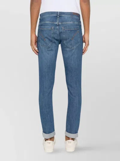 Dondup George Jeans Trousers Rolled Cuffs In Blue