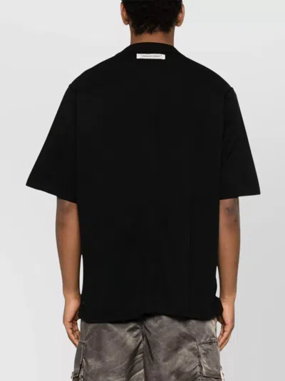 Undercover Boxy Black Short-sleeve T-shirt With Graphic Print In Black