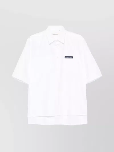 Namacheko Logo Patch Shirt With Pockets And Short Sleeves In Yellow