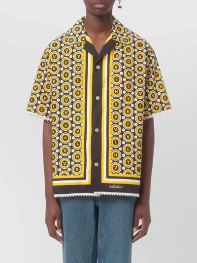Valentino Bowling Shirt With Bulles Royales Print In Multi