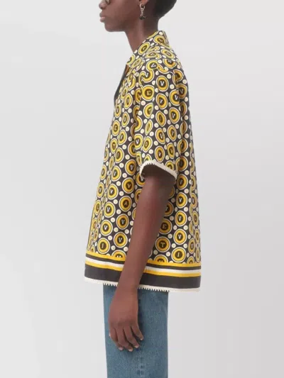 Valentino Bowling Shirt With Bulles Royales Print In Multi