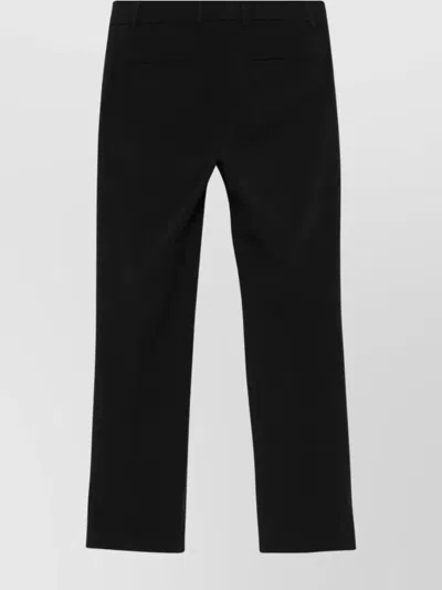 Incotex Contemporary Crop Trousers Pressed Crease In Black