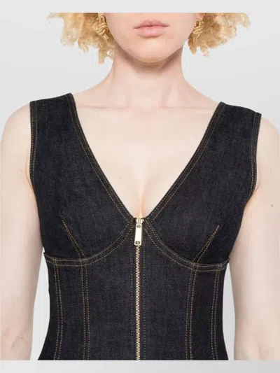 Self-portrait Self Portrait Women Indigo Denim Mini Dress In Black