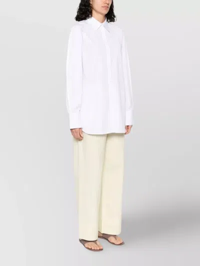 Totême Toteme Striped Cotton-poplin Shirt In White