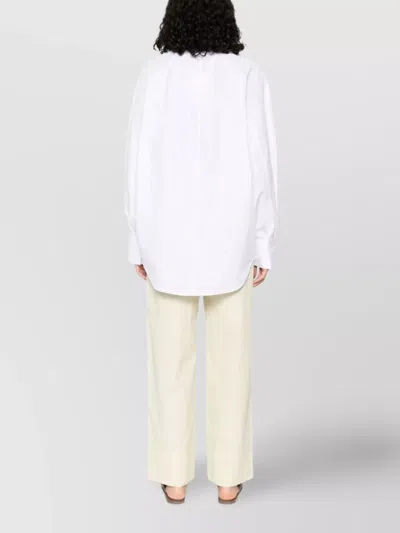 Totême Toteme Striped Cotton-poplin Shirt In White