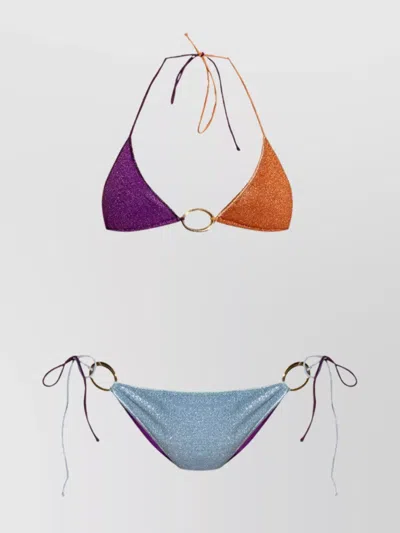 Oseree Lumiere O-kini Tie-side Halter In Multi