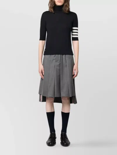 Thom Browne '4-bar' Black Wool Turtleneck Sweater