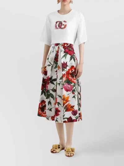 Dolce & Gabbana Women Logo Cotton T-shirt In Multi