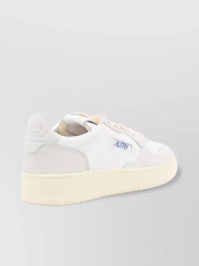 Autry Medalist Sneakers In Leather With Suede Inserts In Neutral