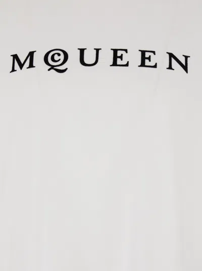 Alexander Mcqueen Logo Cotton T-shirt In White