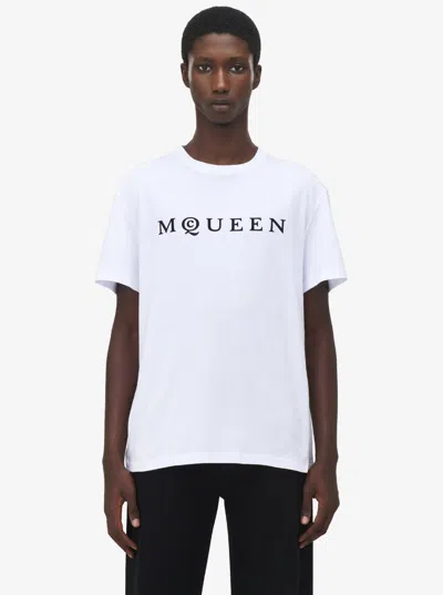 Alexander Mcqueen Logo Cotton T-shirt In White