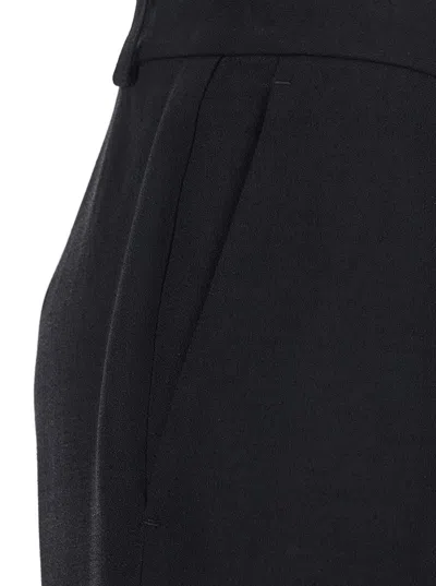 Balenciaga Women Flared Trousers In Black Flowing Viscose